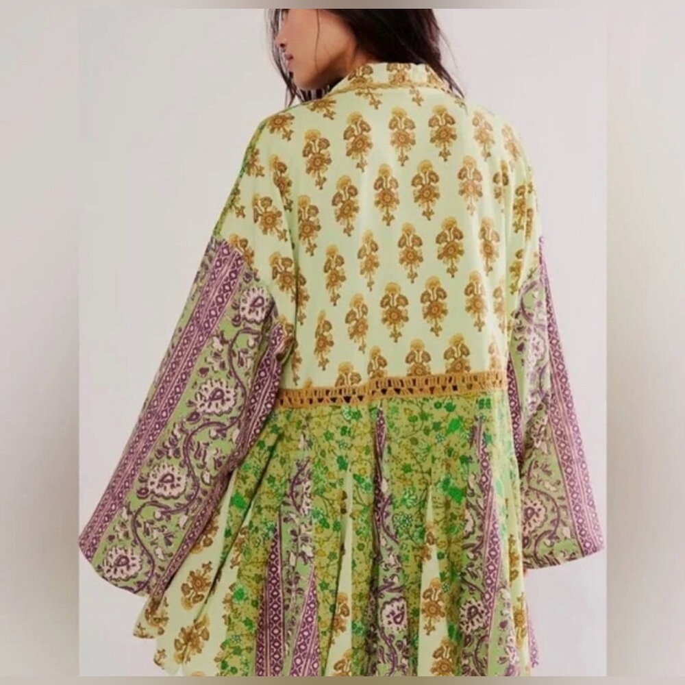 83. NWOT Free People Hazy Baby Boho Mini Dress - Picture 5 of 6